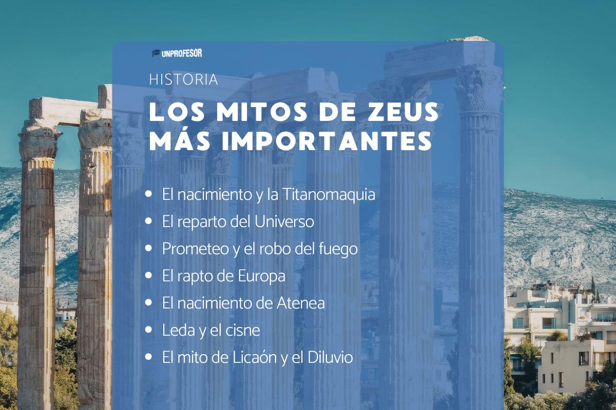 Los mitos de Zeus más conocidos