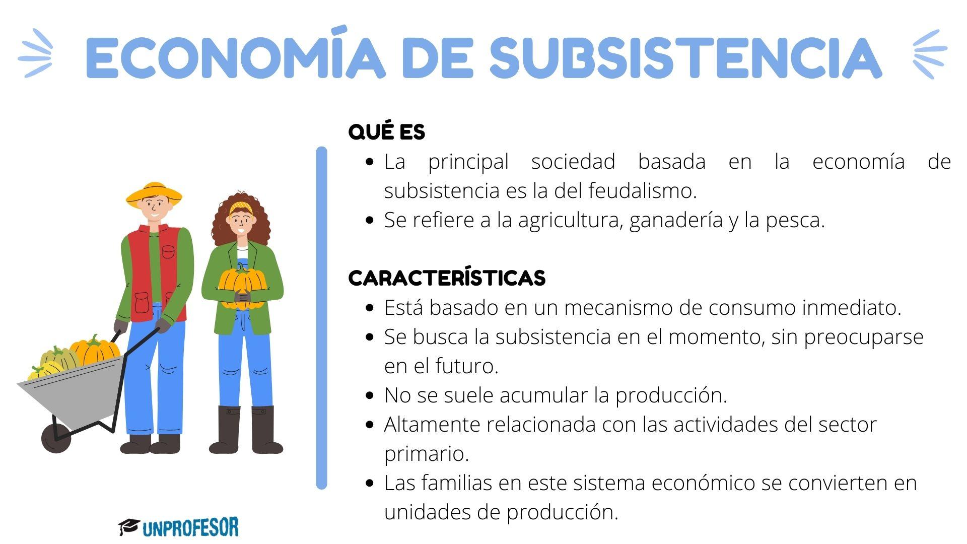 Qué es la economía de SUBSISTENCIA y sus características