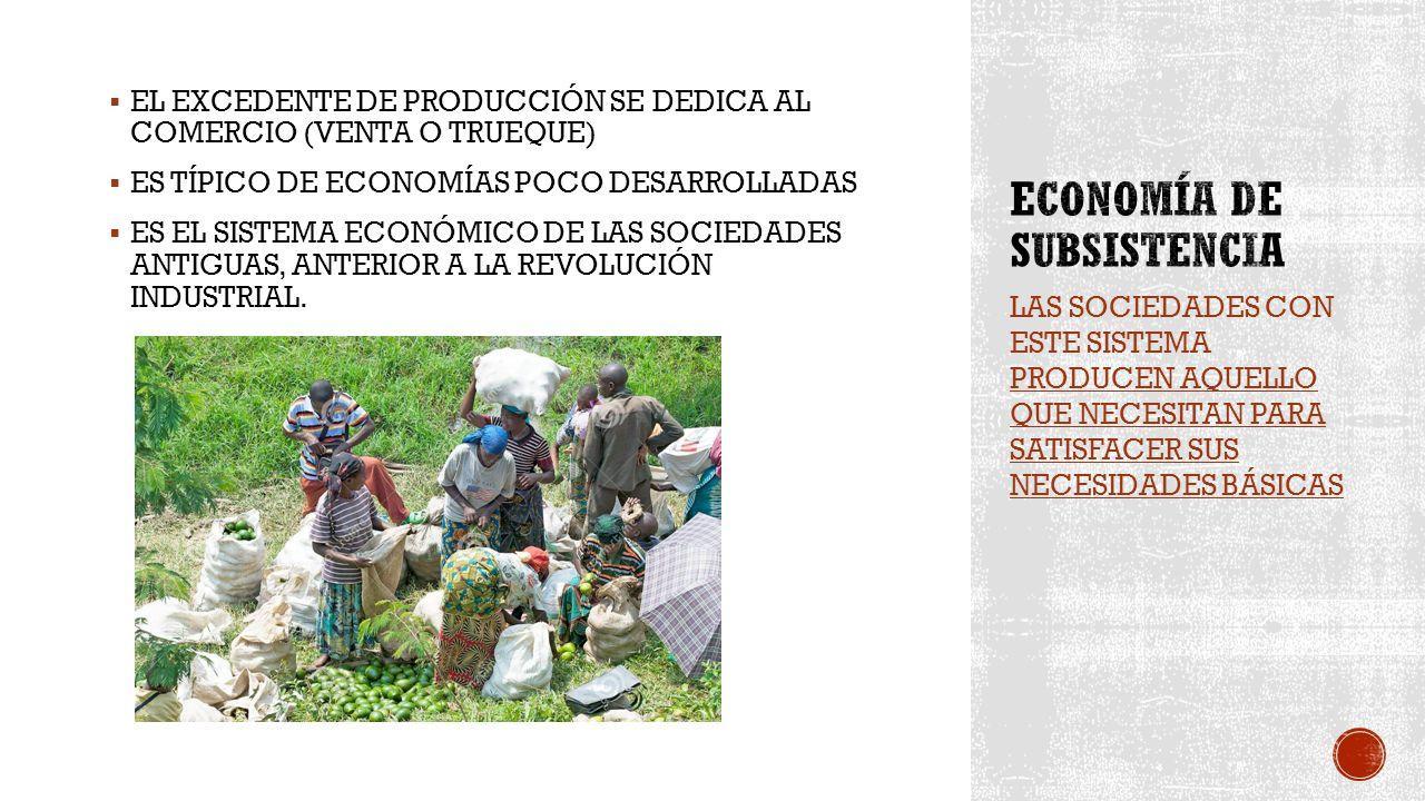 Qué es la economía de SUBSISTENCIA y sus características