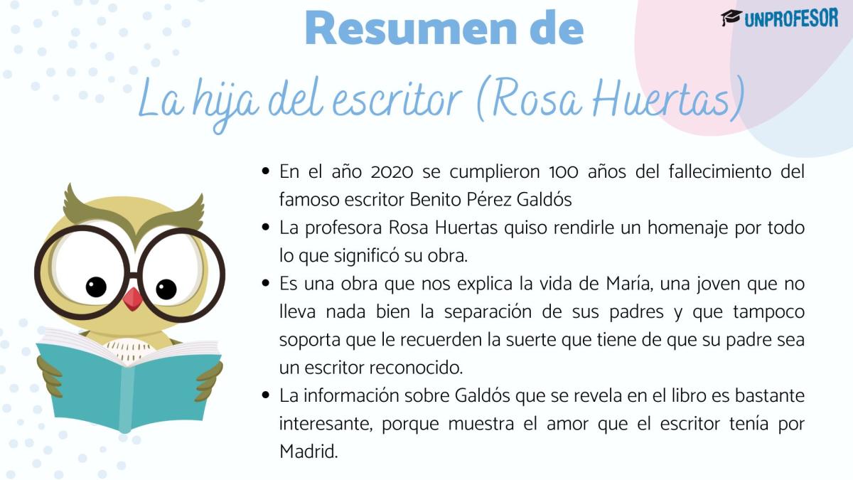 La hija del escritor: resumen