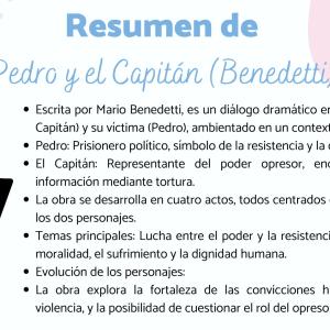 Pedro y el Capitán: resumen