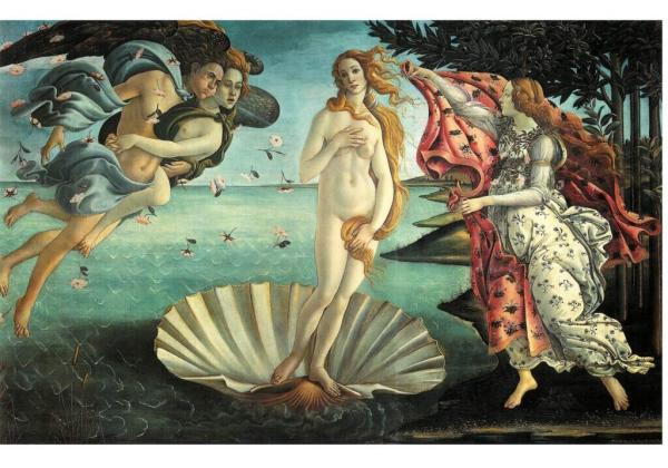 Obras del Quattrocento - El nacimiento de Venus (Sandro Botticelli, 1485)