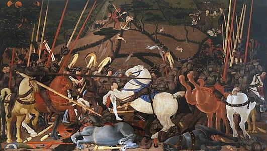 Obras del Quattrocento - La Batalla de San Romano (Paolo Uccello, 1438-1440)