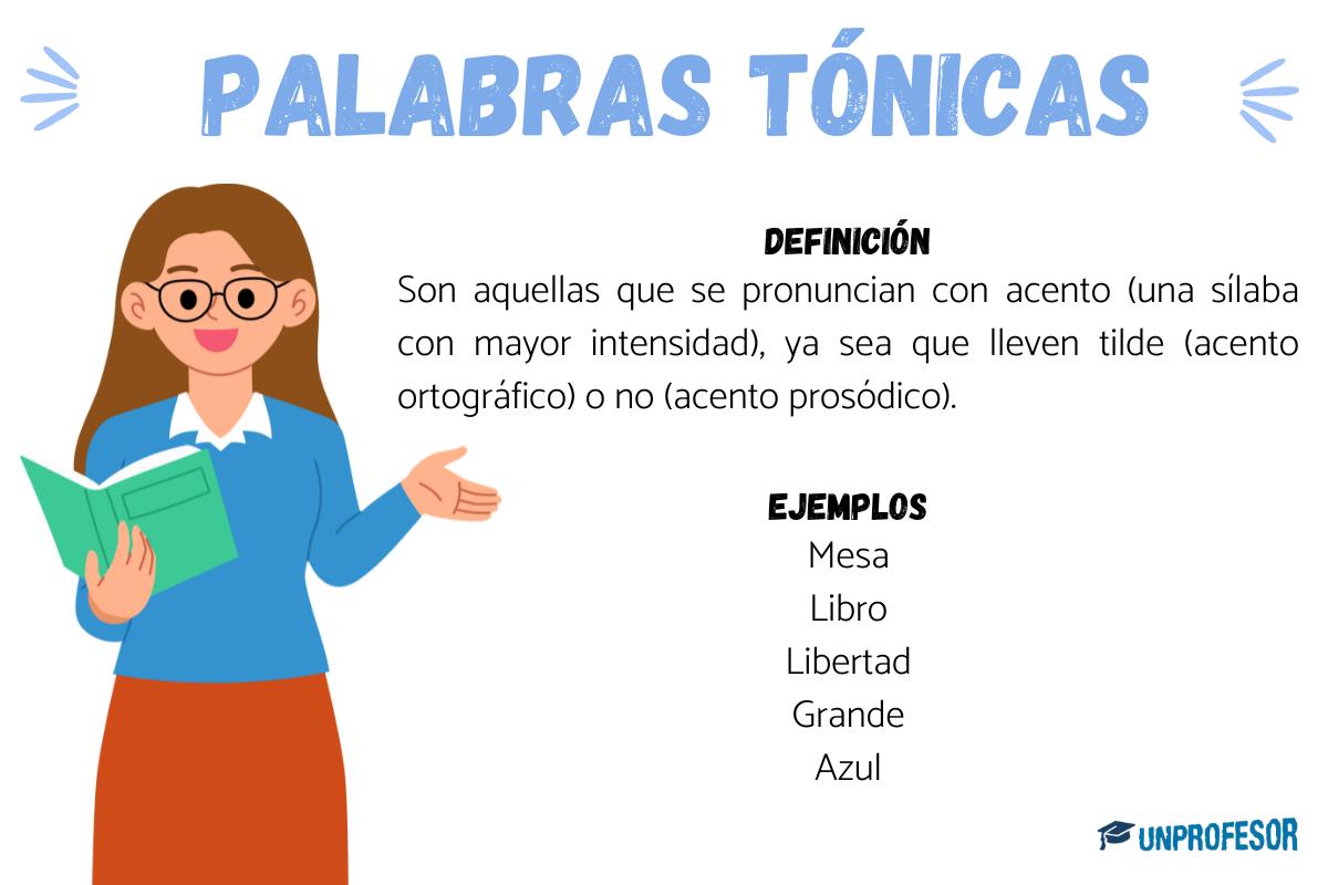 Cuáles son las palabras tónicas - Con ejemplos