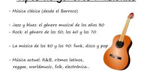 Tipos de géneros musicales