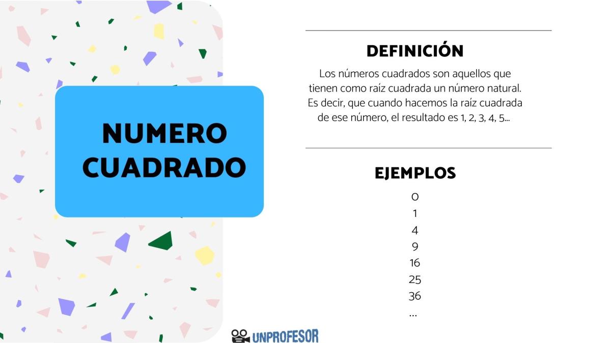 Qué son los números cuadrados - ejemplos
