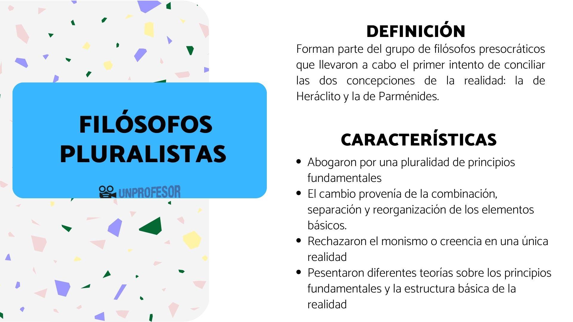 Los PLURALISTAS, los primeros filósofos - resumen con vídeo