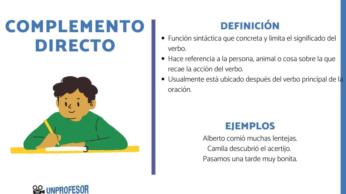 Qué es el Complemento Directo y ejemplos
