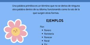 Qué es una palabra primitiva y ejemplos