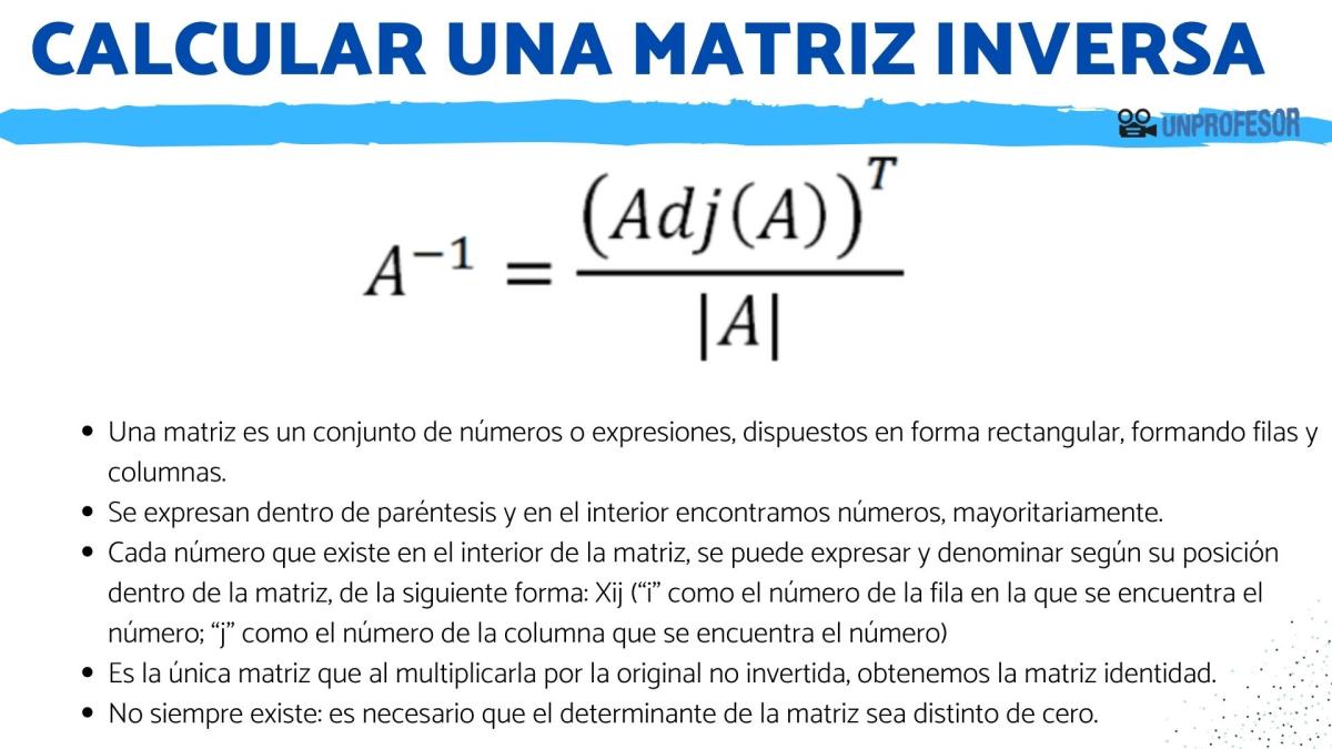 Cómo calcular una matriz inversa