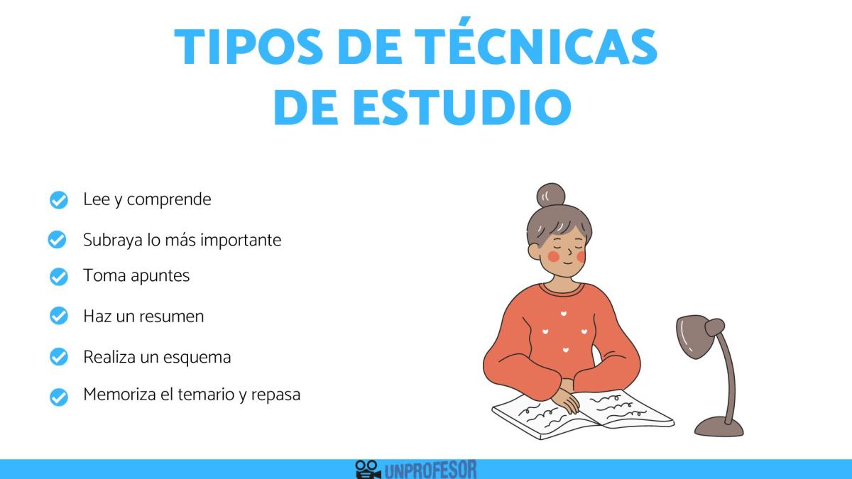 Tipos de técnicas de estudio: ejemplos