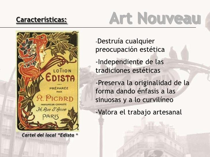 5 principales CARACTERÍSTICAS del Art NOUVEAU ¡¡con FOTOS!!