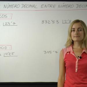 Dividir un número decimal entre otro decimal