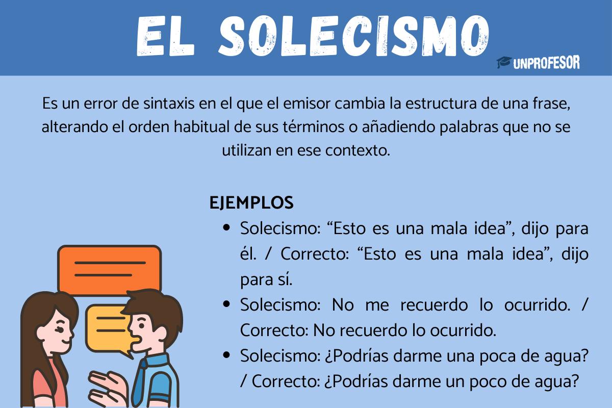 Qué es el solecismo y ejemplos
