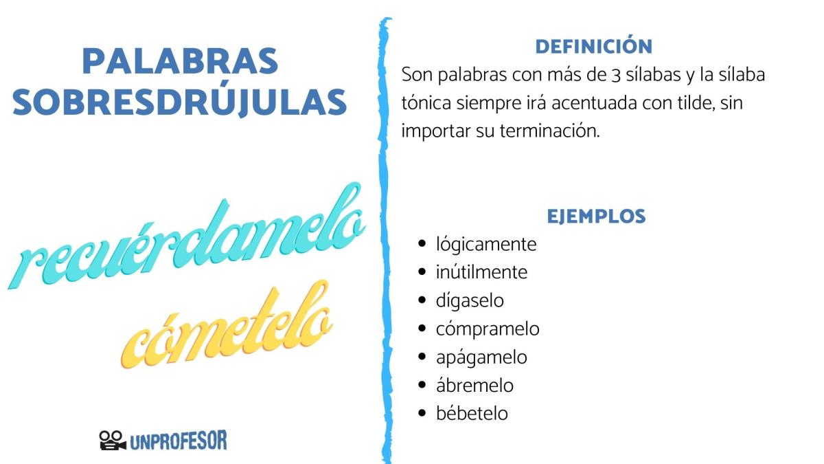 Qué son las palabras sobresdrújulas y ejemplos