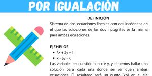 Qué es un sistema de ecuaciones por igualación