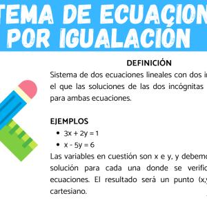 Qué es un sistema de ecuaciones por igualación