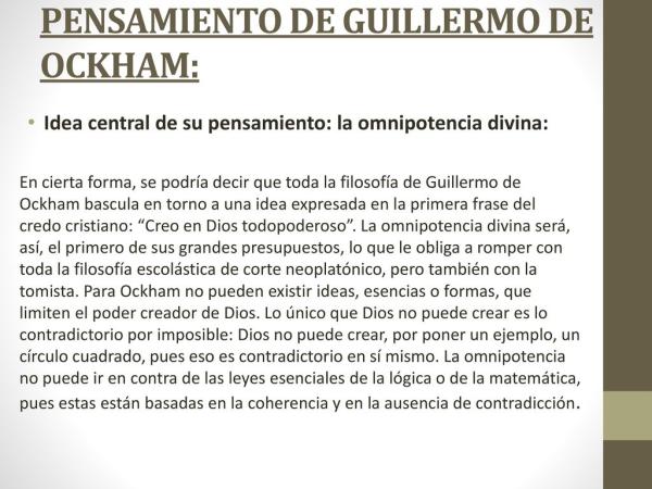 La filosofía de Guillermo de Ockham: resumen - Crítica de la escolástica medieval