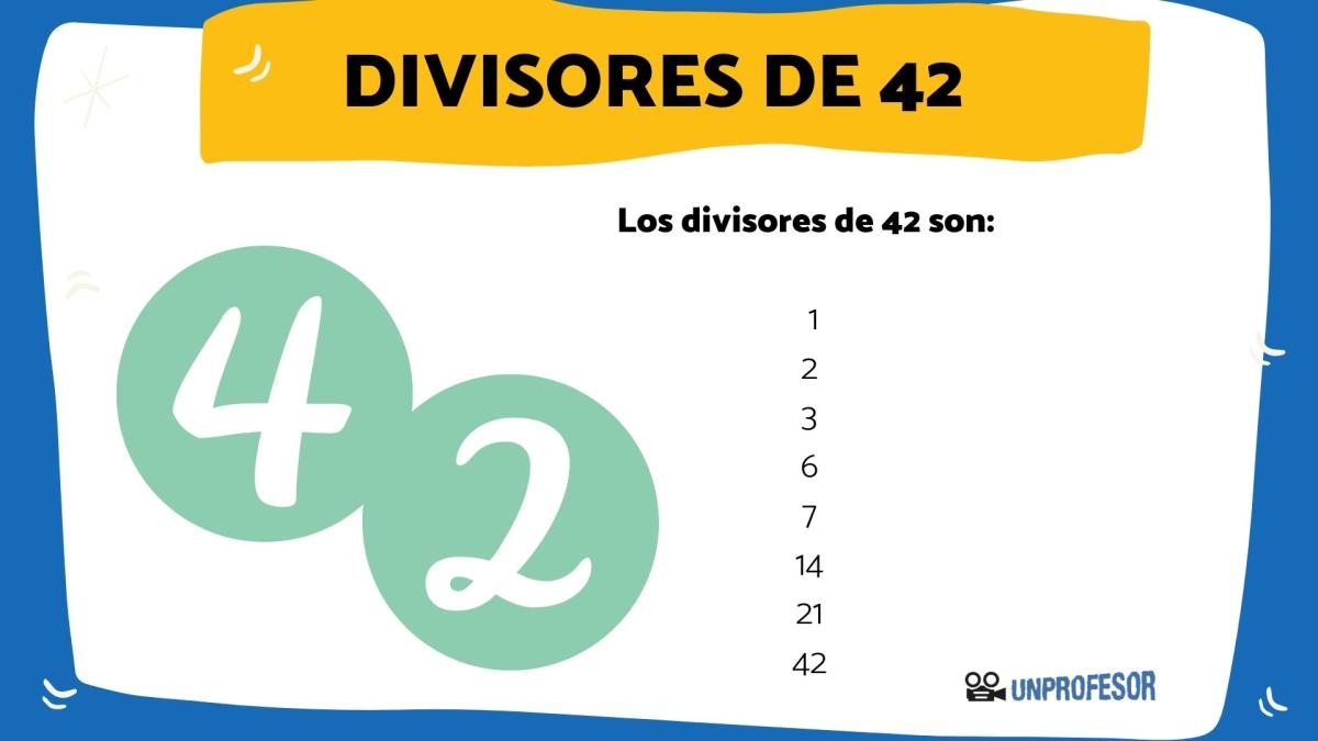 Divisores de 42 y ejemplos