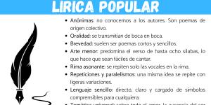 Lírica popular: características y ejemplos