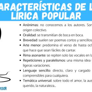 Lírica popular: características y ejemplos