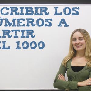 Escribir los números a partir del 1000