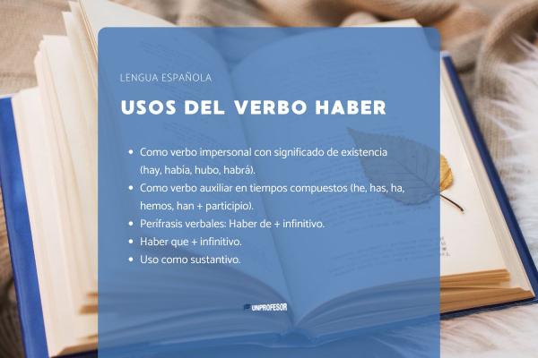 Ejemplos de HABER impersonal - Usos del verbo HABER