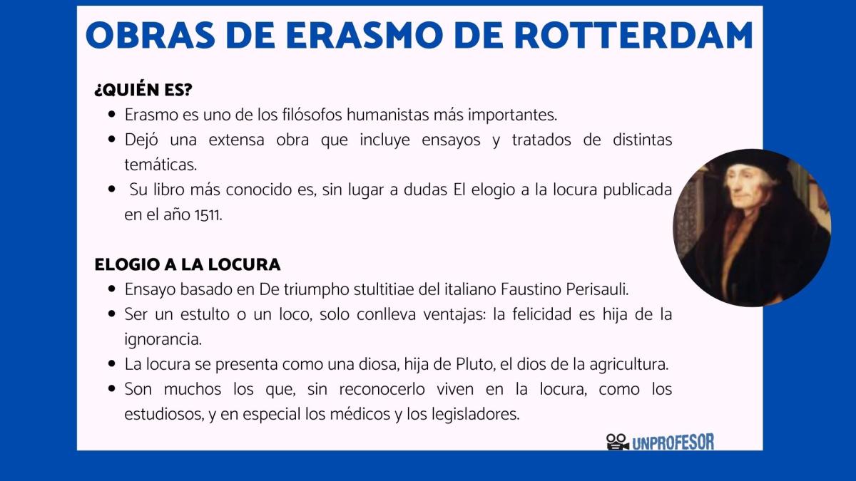 Erasmo de Rotterdam: obras importantes