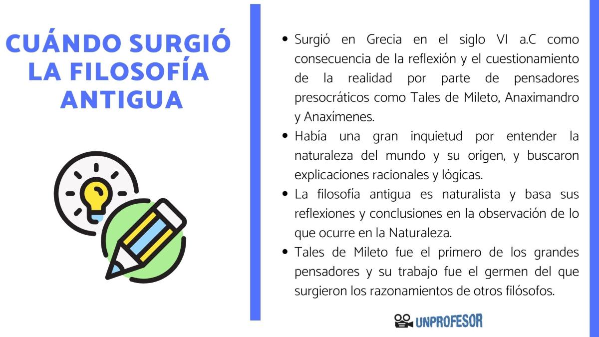 Cuándo surgió la filosofía antigua