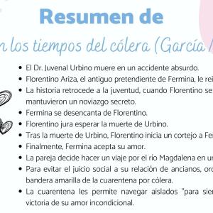 El amor en los tiempos del cólera: resumen