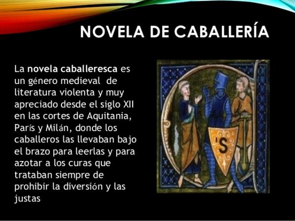 Tipos de novelas y características - Novela de caballerías 