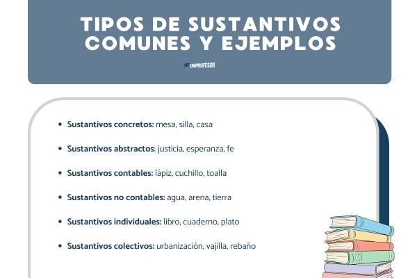 Sustantivos comunes: ejemplos - ¿Cuáles son los tipos de sustantivos comunes?
