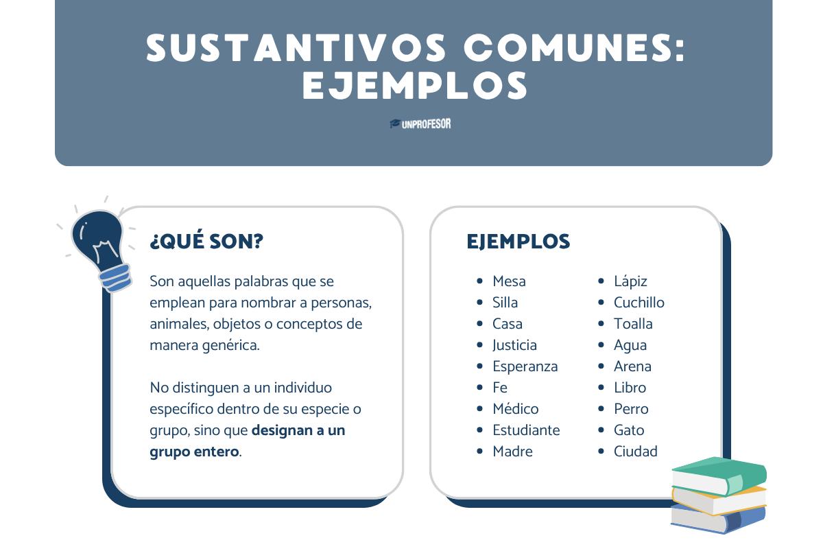 Sustantivos comunes: ejemplos