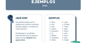 Sustantivos comunes: ejemplos