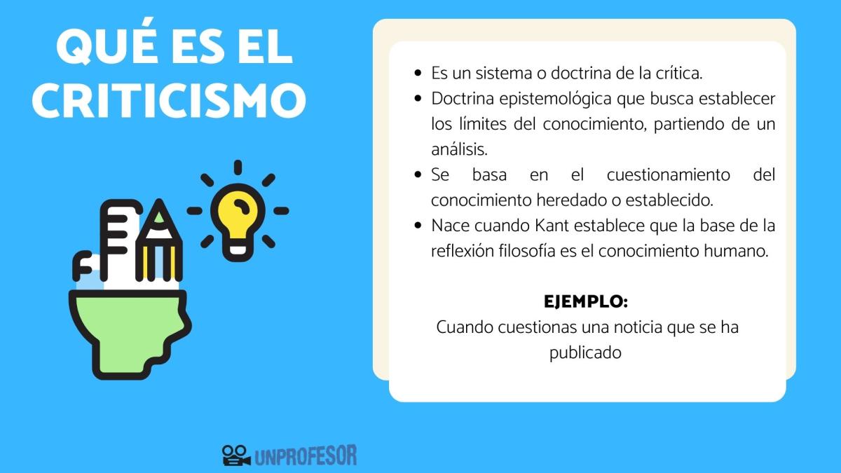 Qué es el criticismo y ejemplos