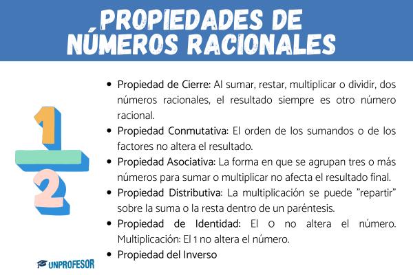 Propiedades de números racionales - Cuáles son las propiedades de los números racionales