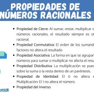 Propiedades de números racionales