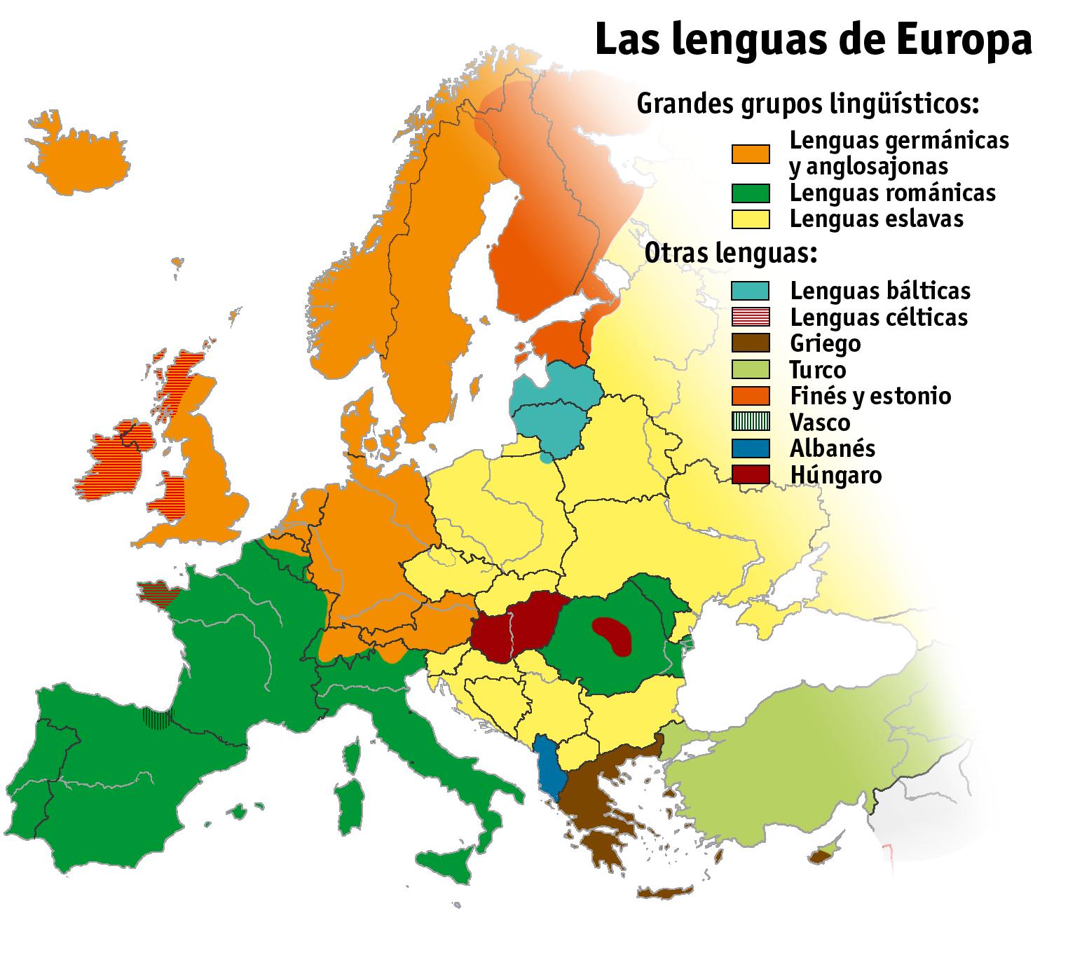 Las lenguas ROMÁNICAS en Europa con mapa Las lenguas ROMÁNICAS en Europa con mapa