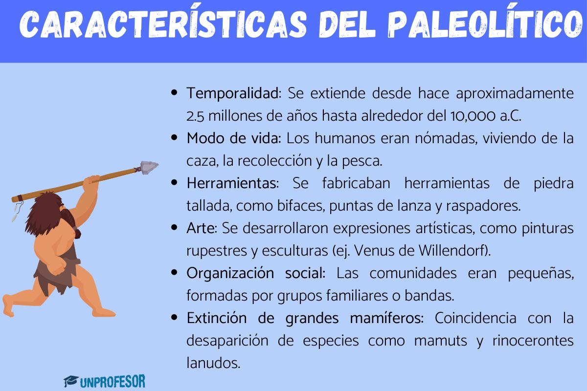 Características de la Prehistoria en el Paleolitico