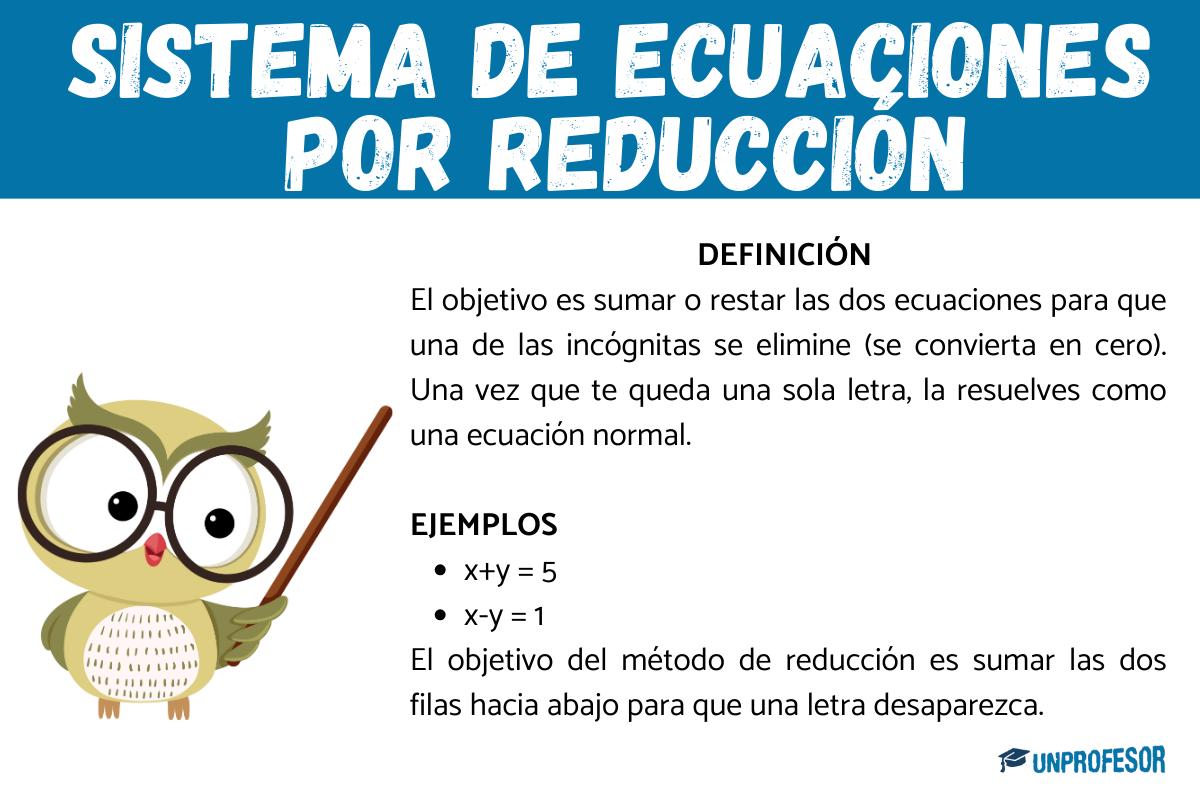 Qué es un sistema de ecuaciones por reducción