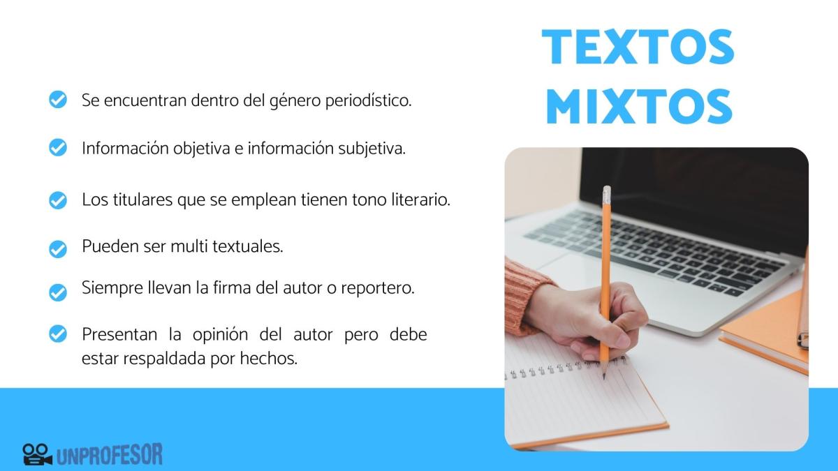 Qué son los textos mixtos - ejemplos
