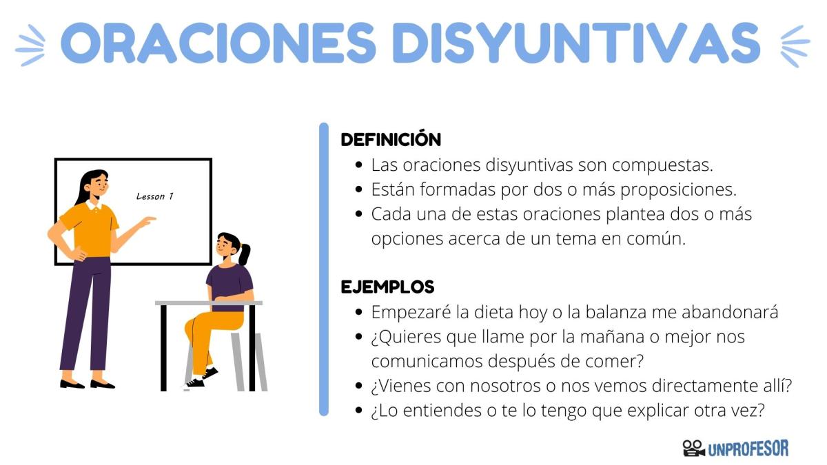 Ejemplos de oraciones disyuntivas