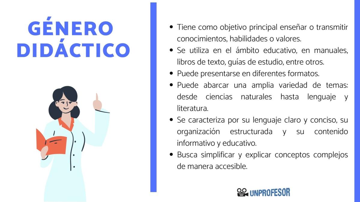 Género didáctico: definición y ejemplos