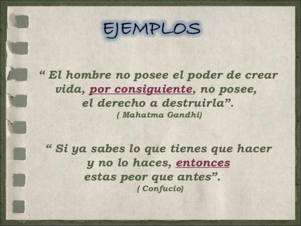 Qué son los conectores de consecuencia - con ejemplos - Ejemplos de oraciones con conectores de consecuencia