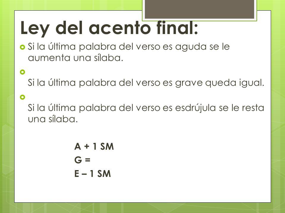 Que Es La Ley Del Acento Final