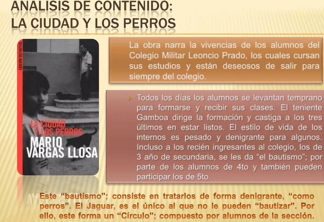 La ciudad y los perros- RESUMEN por capítulos