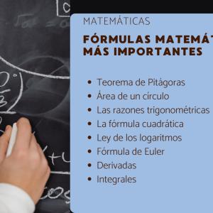 Fórmulas matematicas más importantes