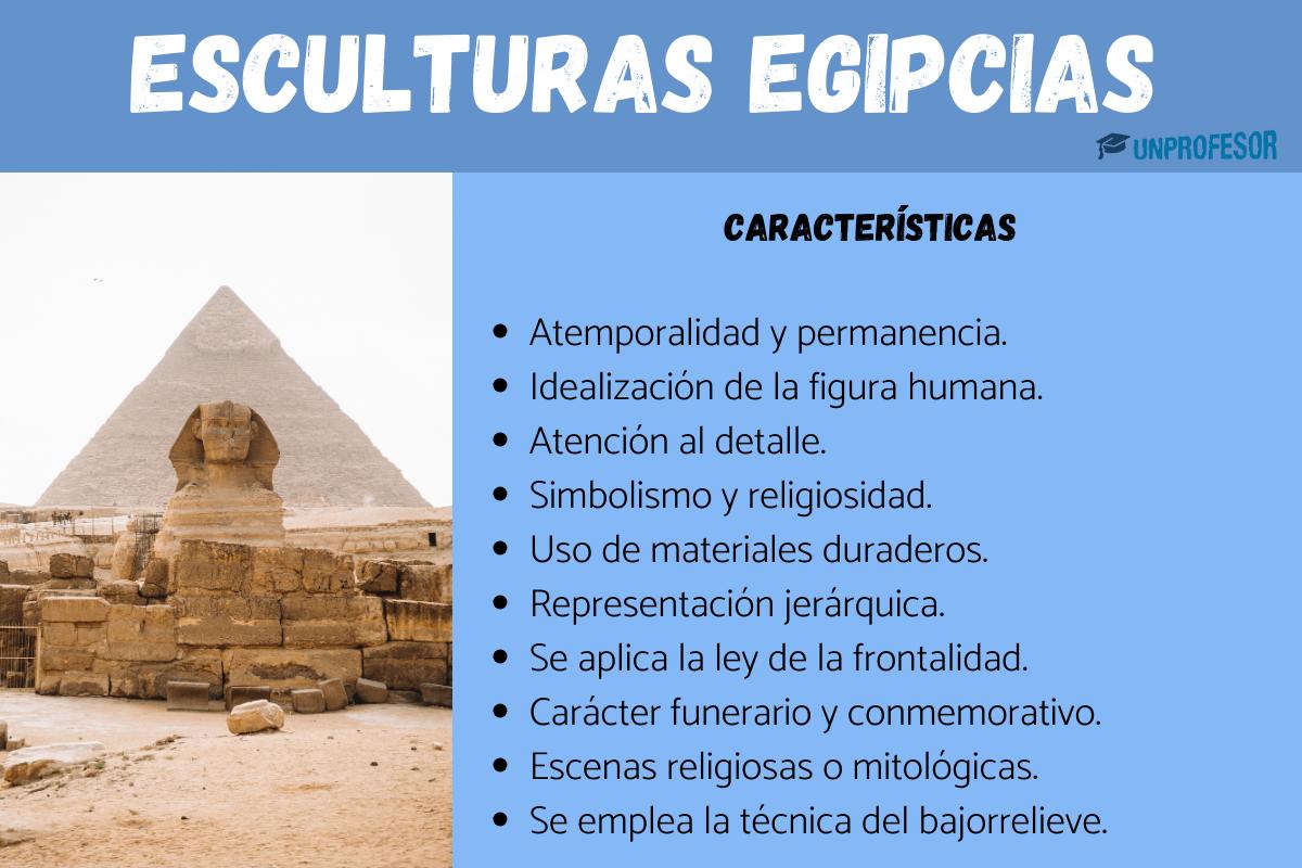 Características de las esculturas egipcias