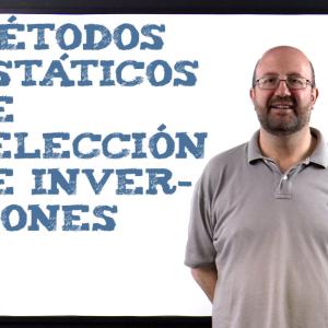 Métodos estáticos de selección de inversiones