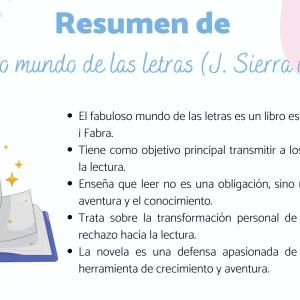 El fabuloso mundo de las letras: resumen
